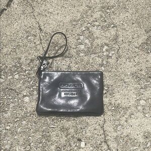 Coach Black Leather Wristlet